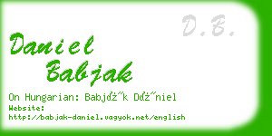 daniel babjak business card